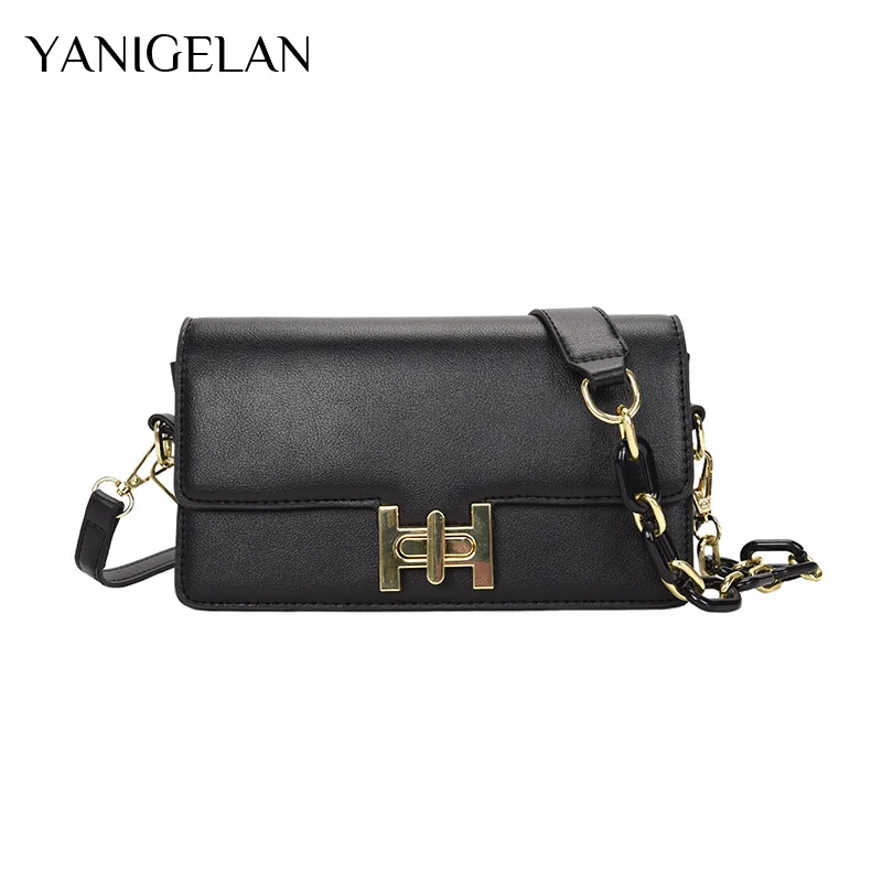 

YANIGELAN Vintage Ladies PU Leather Baguette Bag Women Elegant Shoulder Handbag Fashion Small Crossbody Pack 2021Bolsos De Mujer