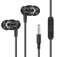 x18 3 5mm dual speaker wired stereo hifi in ear sports subwoofer gaming headset earphone earbuds with mic for iphone samsung