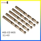 10 шт., спиральные сверла из нержавеющей стали, прямой стебель из нержавеющей стали для 3,1, 3,2, 3,3, 3,4, 3,4, 3,5, 3,6, 3,7, 3,8, 3,9, 4 мм, M35