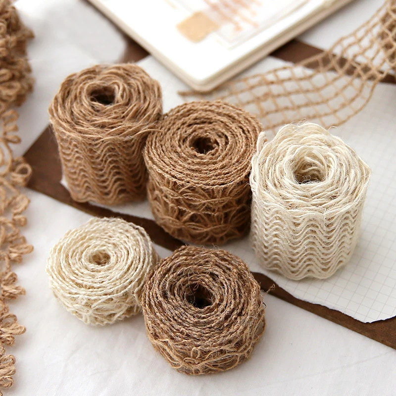 2 м 7 стилей натуральный джут искусственная нить с цветочным принтом аксессуары