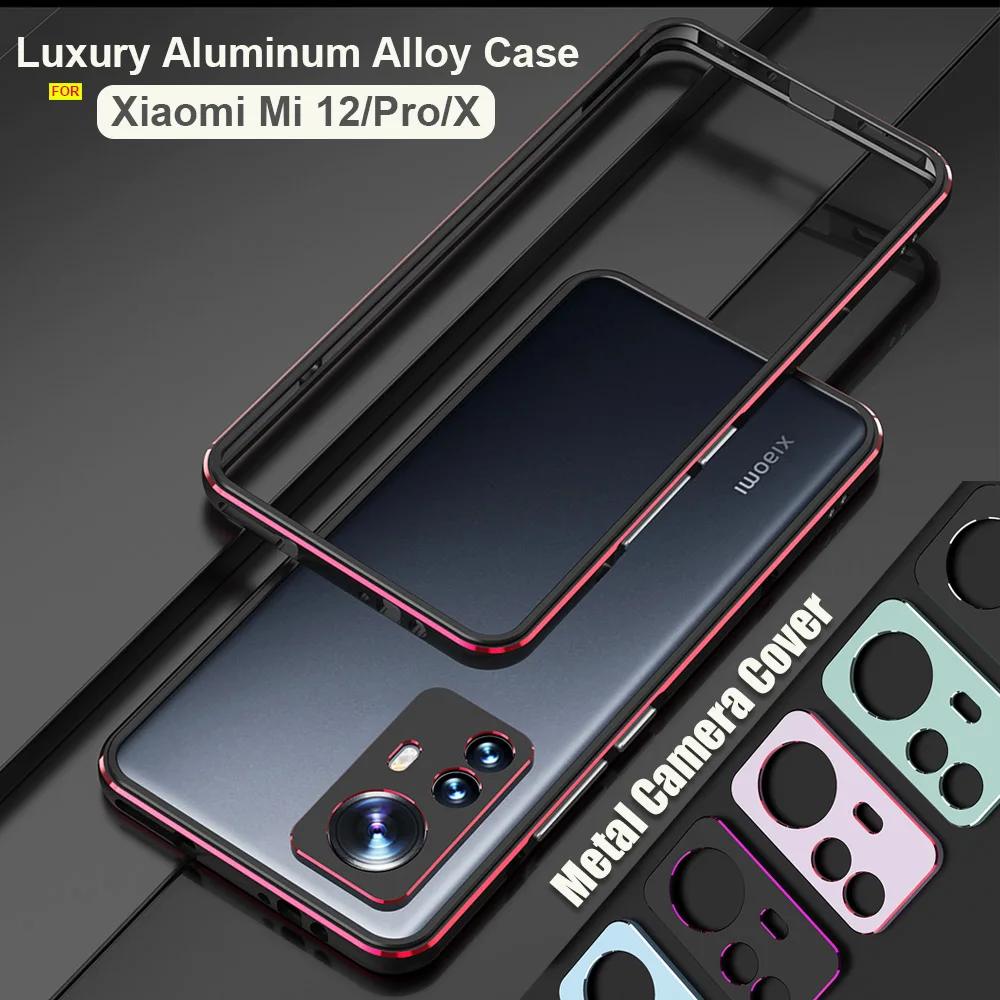 

For Xiaomi Mi 12 Pro Case Original Aluminum Alloy Shockproof Metal Bumper Case For Xiaomi 12 Case Mi 12X Camera Protector cover