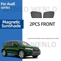 car front window 2pcs sunshade magnetic mesh for audi a3 s3 a4 a6 q3 q5 q7 windshield shade protection curtain glass sun visor