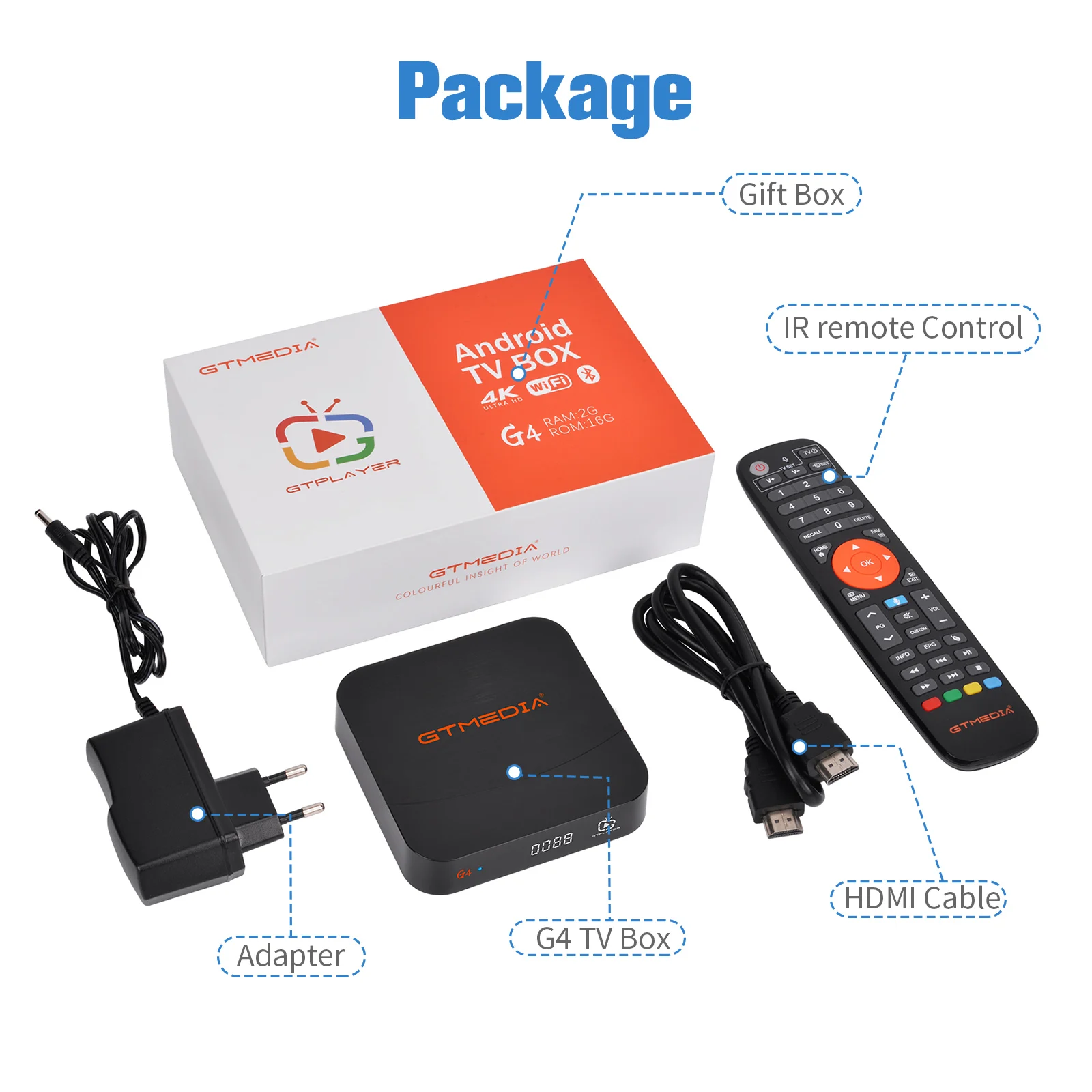 

GTMEDIA G4 Android 9,0, , Amlogic S905W, 4K 3D H265, Youtube Google