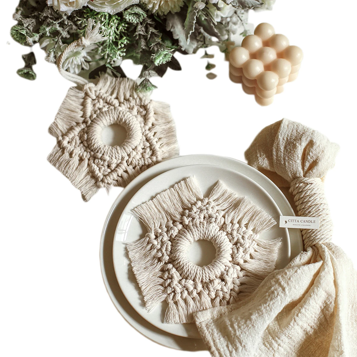 1 шт. термостойкие плетеные подставки в форме звезды | Коврики и подложки