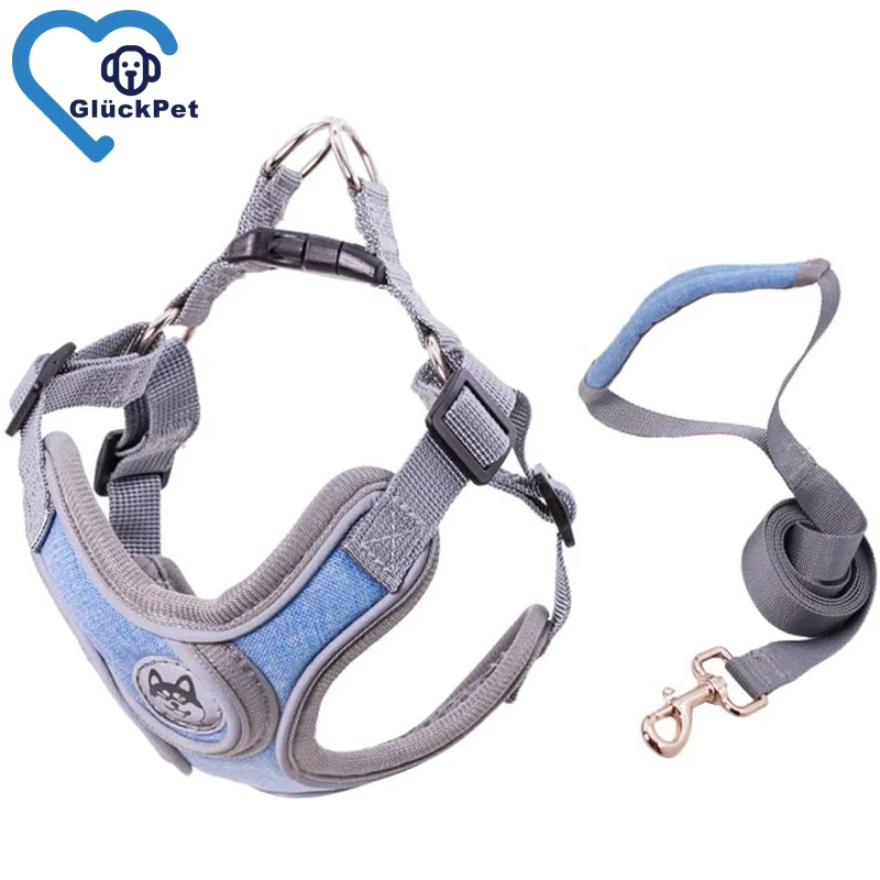 

Dog Harness No-Pull Pet Harness Adjustable Comfortable Harness with Handle Outdoor Pet Vest Reflective Soft Breathable