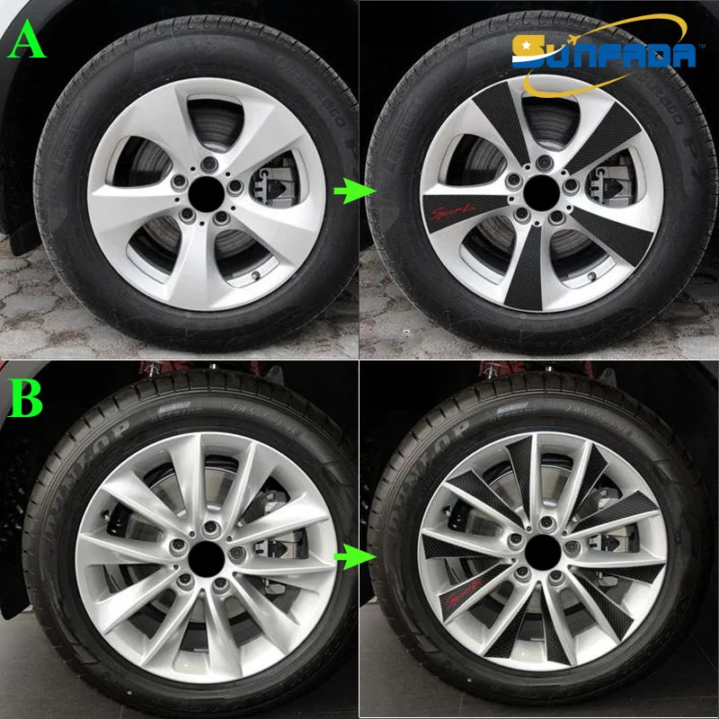 3D углеродные/матовые/глянцевые черные 17 &quotнаклейки на колеса для BMW X3 xDrive 20i 28i 35i