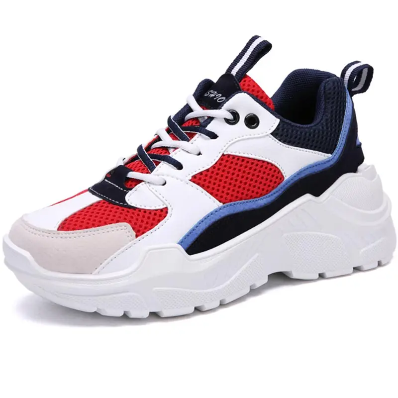 Летние кроссовки большого размера на платформе для женщин спортивная обувь