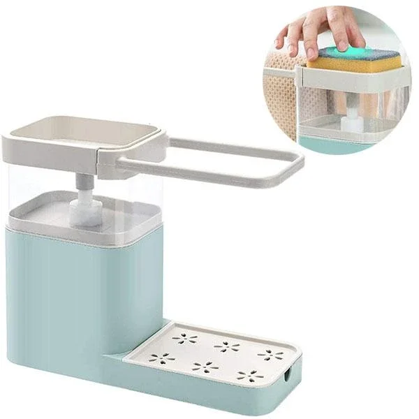 Диспенсер для мыла вешалка кухонных полотенец держатель губки ванной 3 в 1 ручная