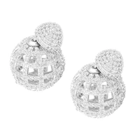 larrauri 2019 fashion jewelry elegant girls korean earrings charms round ball stud earrings for women party wedding accessories