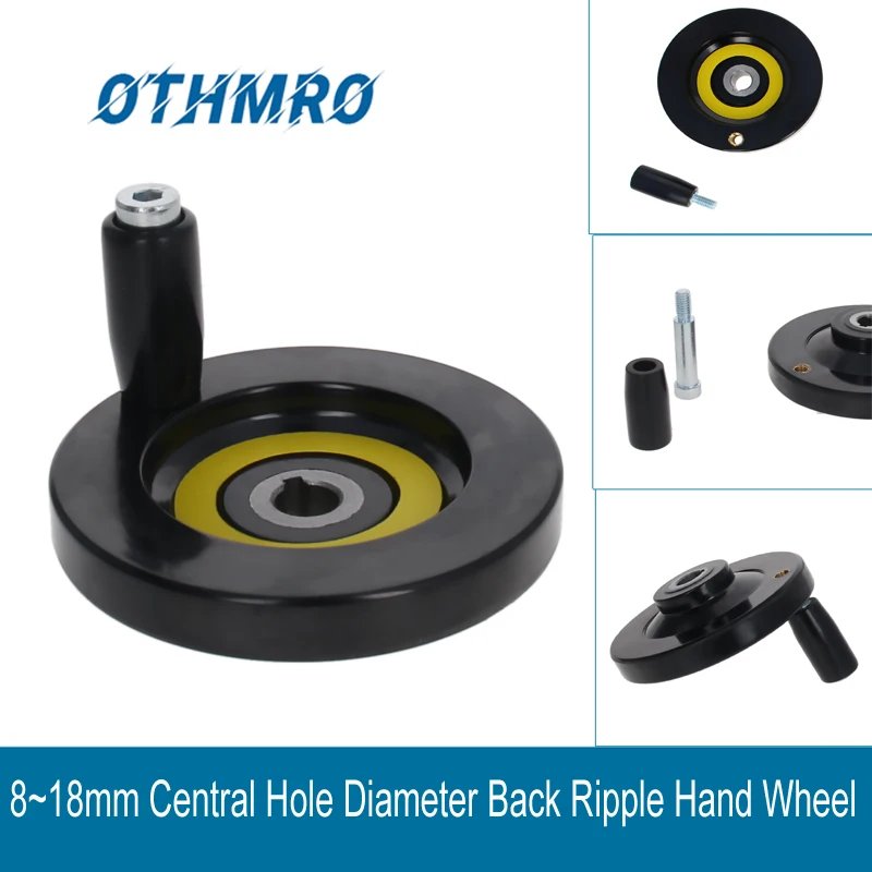Hot 1pcs/2pcs Back Ripple Hand Wheel 8~18mm Central Hole Diameter Machine Accessories Machining For Lathe Milling Tools |