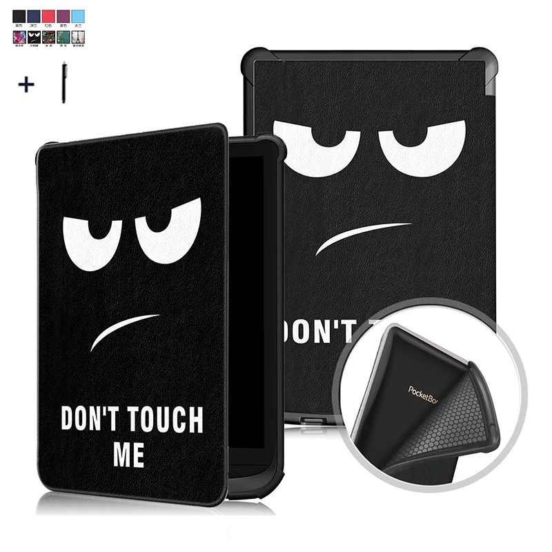 Универсальный силиконовый чехол для Amazon PocketBook Touch Lux 4 Wake Sleep Print Флип кожаный Pocketbook