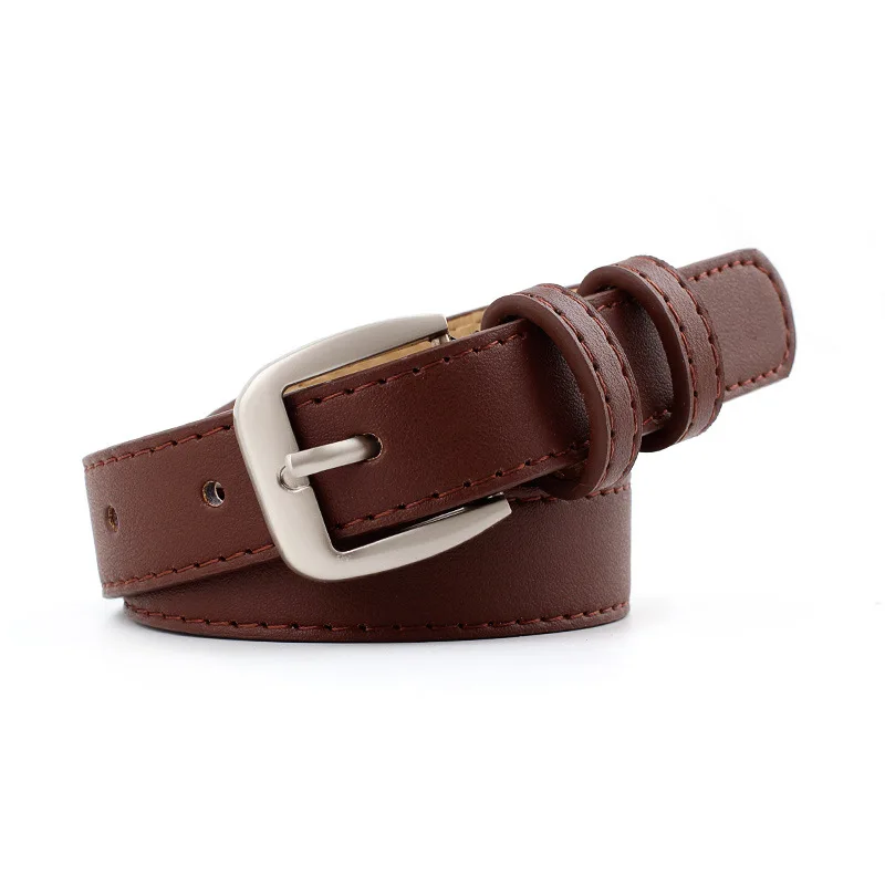 Ремень с квадратной пряжкой Женский широкий кожаный пояс золотистой розового