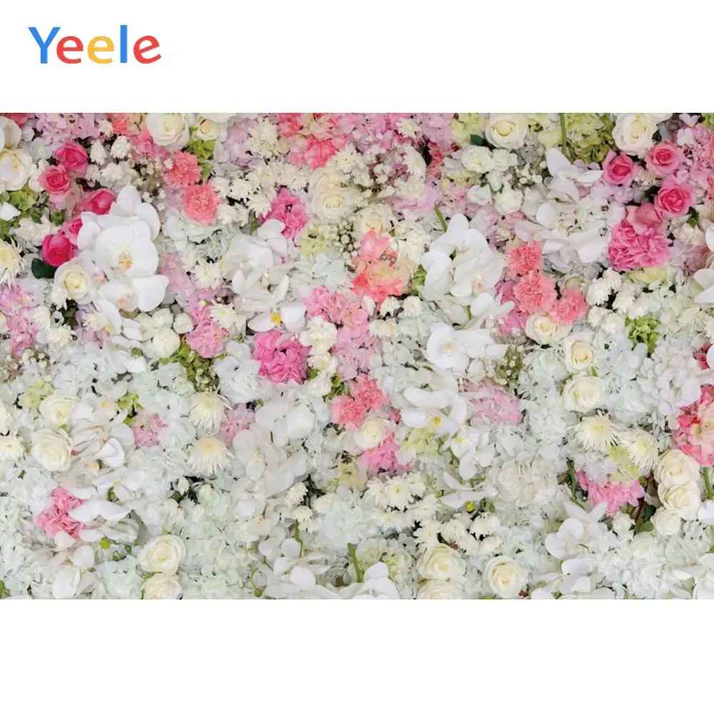 

Yeele Blossom Rose Flowers Wedding Wall Baby kid Photography Backgrounds Custom Photographic Backdrops Props For Photo Studio