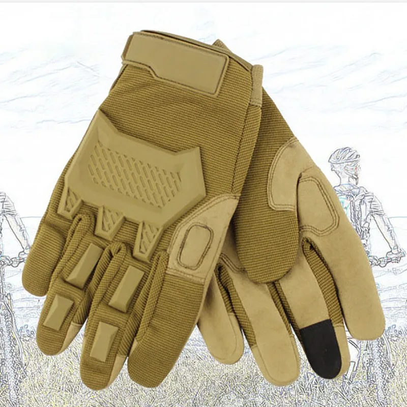 Men's Sport Full Finger Gloves Touch Screen Outdoor Tactical Military Airsoft Shooting Hunting Hard Knuckle Armed Mittens | Спорт и