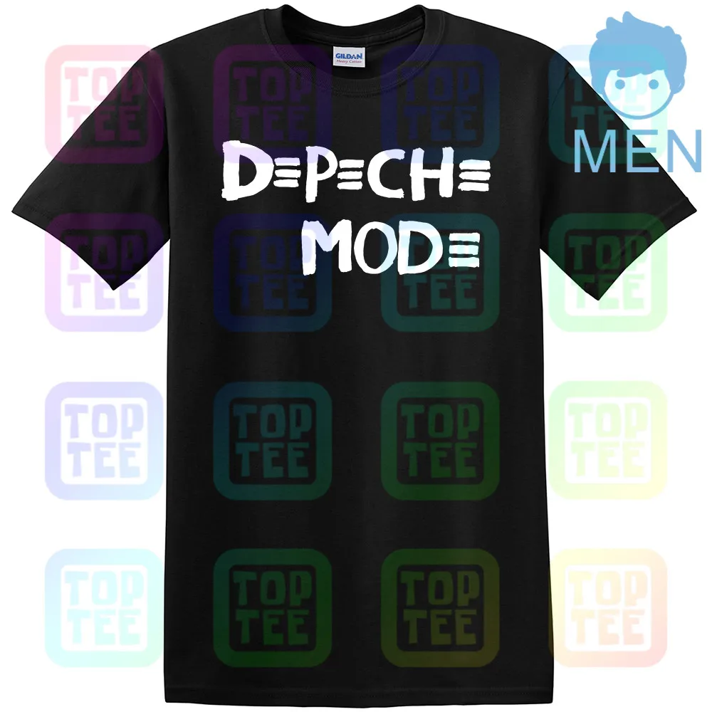 MEN-BLACK Depeche рубашка Mode футболка унисекс Тур размеры 1988 США все s черная полоса для мужчин новинка 4 - Цвет: MEN-BLACK