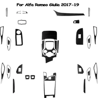 for alfa romeo giulia 2017 19 car accessories interior carbon fiber window key panel headlight switch wait stickers decorative