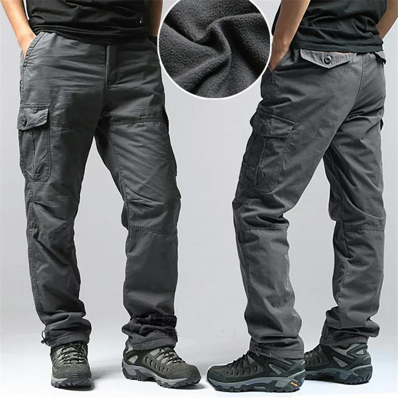 Брюки мужские осенне-зимние стандартные Свободные Комбинезоны с множеством