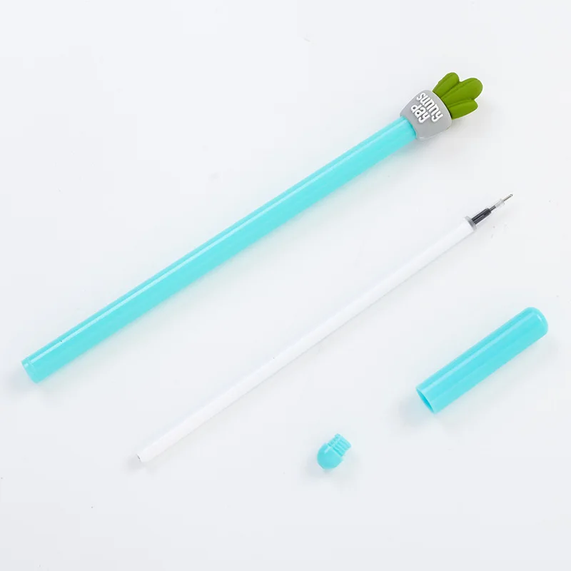 4 шт./лот креативные милые ручки С КАКТУСОМ 0 5 мм черные чернила гелевые для письма