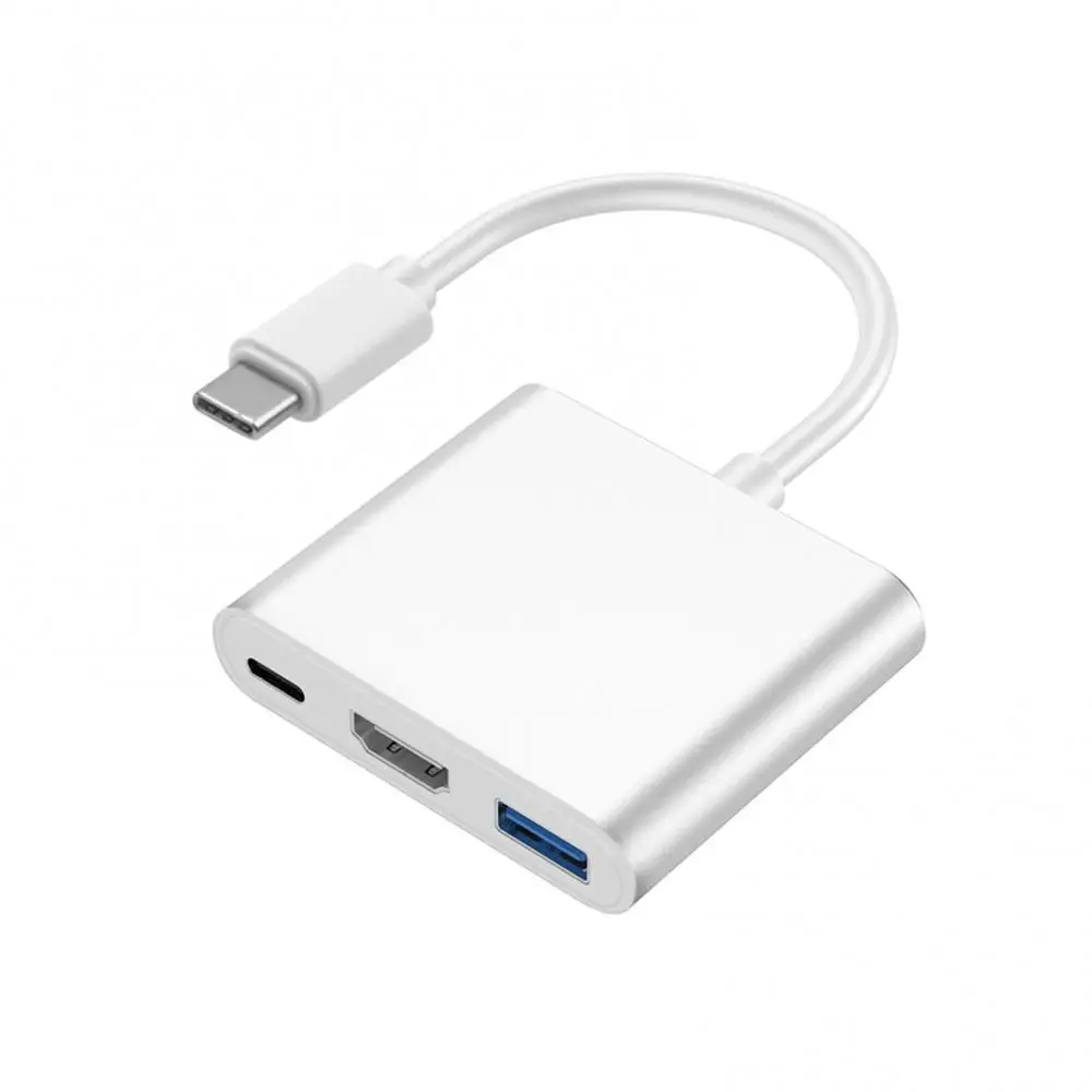 

50% Off 4 в 1 Тип с разъемами типа C и совместимому с HDMI/USB/PD Порты и разъёмы Hub адаптер конвертер кард-ридер для MacBook