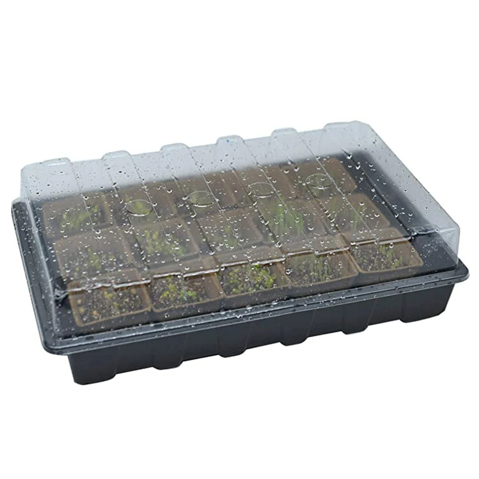

2PC Seedling tray Biodegradable Seed Starter Kit with 120PC growth paper Germination tray flower pot sprouting tray