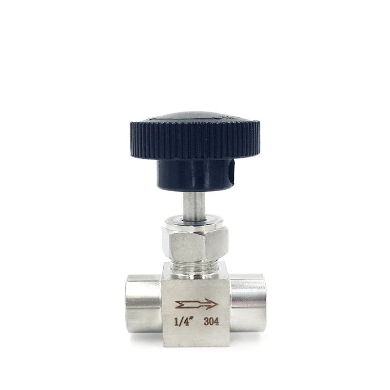 304 Stainless Steel 1/8&quot 1/4&quot 3/8&quot 1/2&quot NPT Female Thread Two 2 Way Pipe Fitting High Pressure Shut Off Needle Valve |