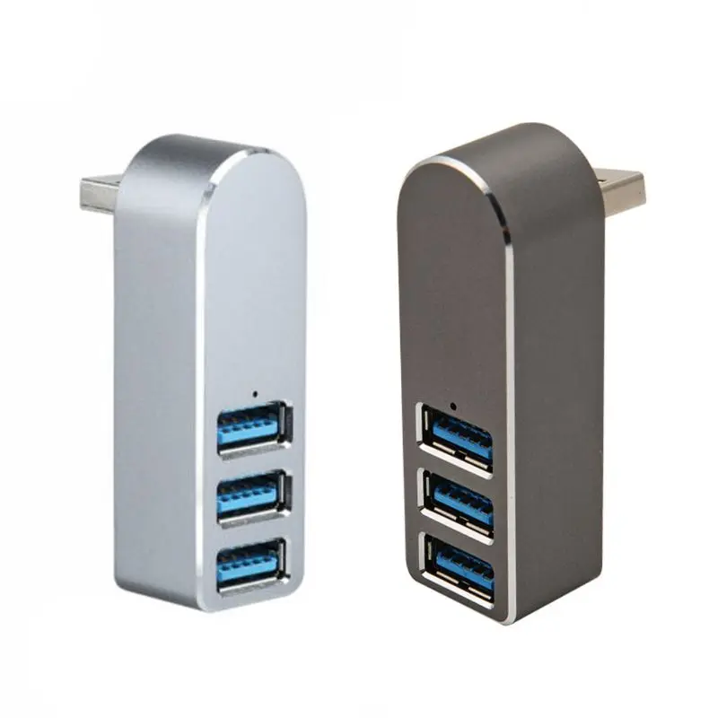 

Алюминиевый сплав мини 3 порта USB 3,0 концентратор поворотный USB разветвитель адаптер для ПК ноутбука