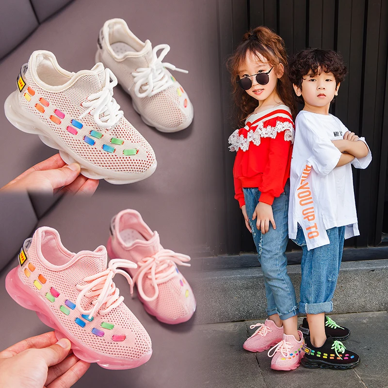Kids Shoes Children Sneakers Blades Soles Running Shoes For Girls Outdoor Sport Sneakers Tenis Infantil Fashion Walking Shoes