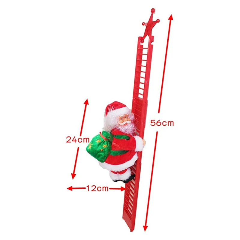 

Christmas Electric Santa Claus Climbing Ladder Doll Music Creative Kid Toys Gifts Electric Climbing Santa Xmas Decor