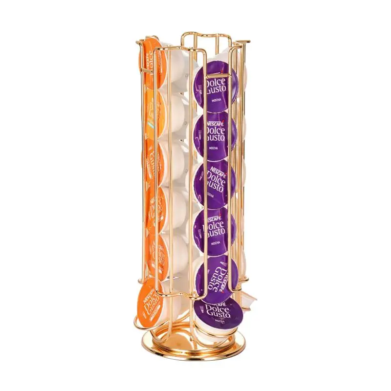 for 24pcs Capsule Металлический держатель кофейных капсул, железная Хромированная Подставка, кофейные капсулы для хранения, металлический держатель кофейных капсул для капсул - Цвет: for 24pcs Capsule