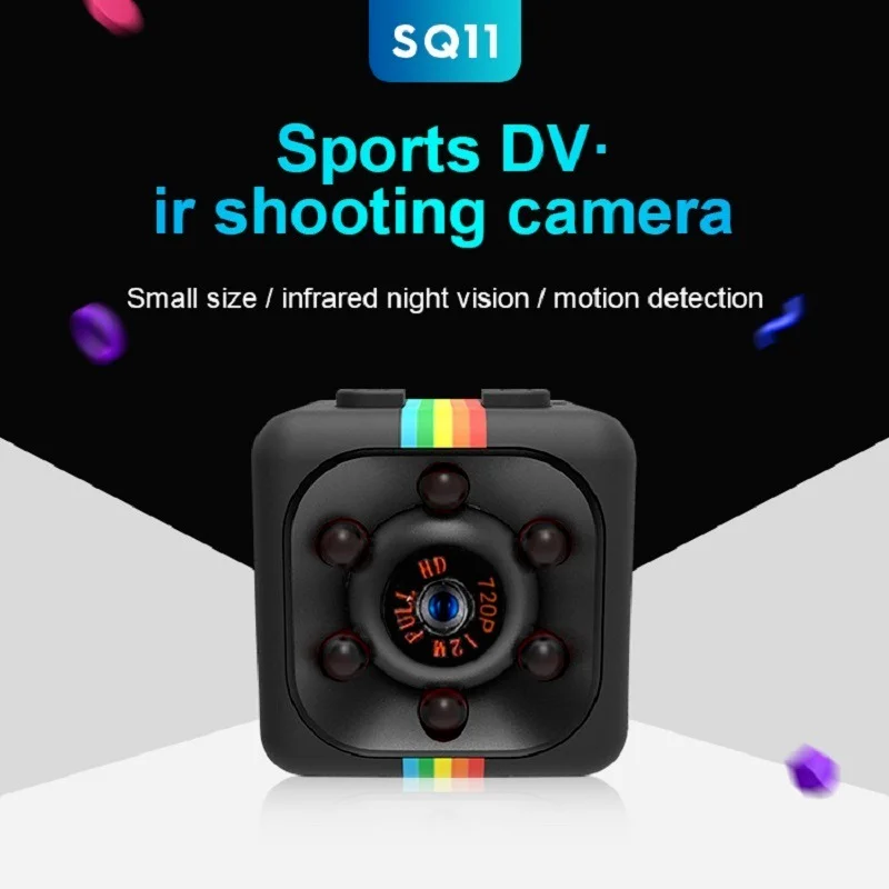 

Sq11 Aerial Camera Small Night Vision HD 1080P Outdoor Sports Camera DV 1280*720P up to 32G TF Card Small Camera