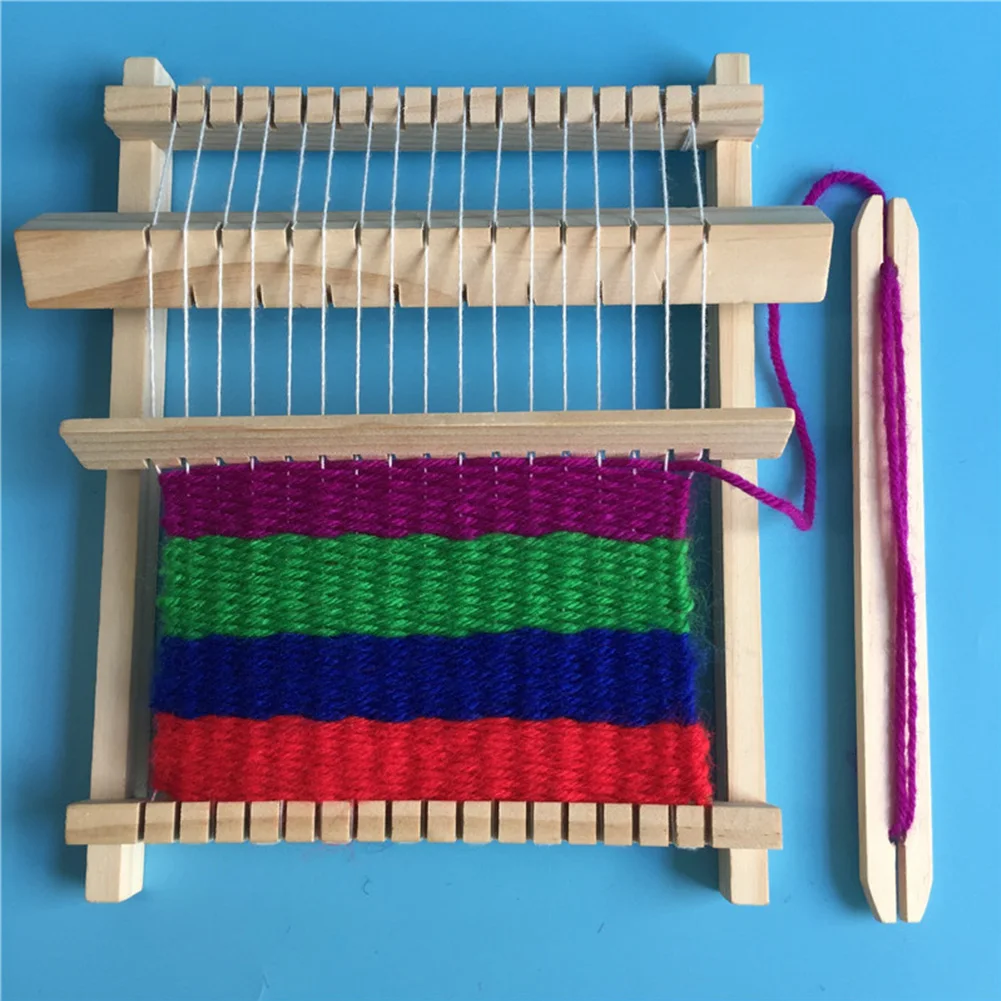 

Intelligence Develop With Accessories Mini Hand Eye Kids Children Hand Knitting Toy Wooden Eaducational Loom Operational Ability