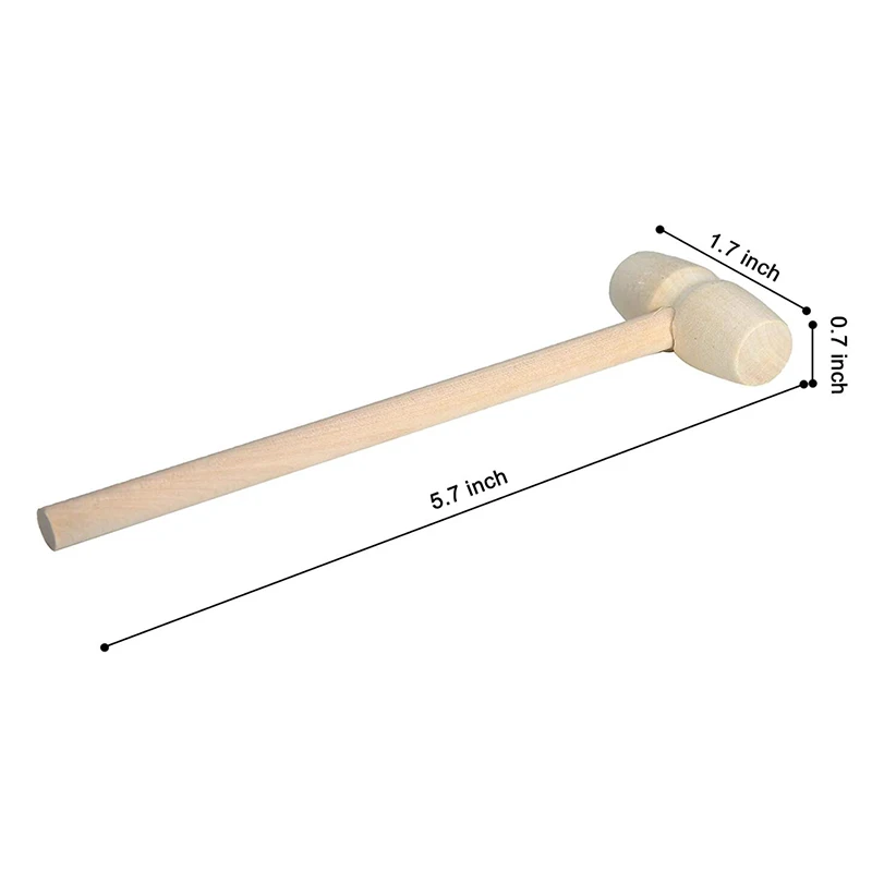 

20/50/100 Pieces Mini Wooden Hammer Balls Toy Pounder Replacement Wood Mallets Baby 3d Baking Tools