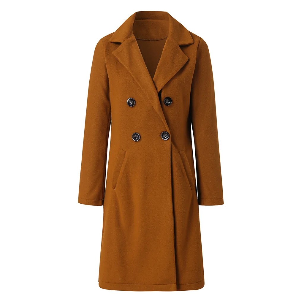 Chaqueta mujer, женское элегантное пальто из искусственной шерсти, тонкое женское длинное пальто, верхняя одежда, куртка abrigos mujer invierno