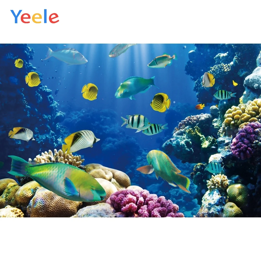 

Морской подводный коралловый фон для фотосъемки, виниловый Фотофон для фотостудии