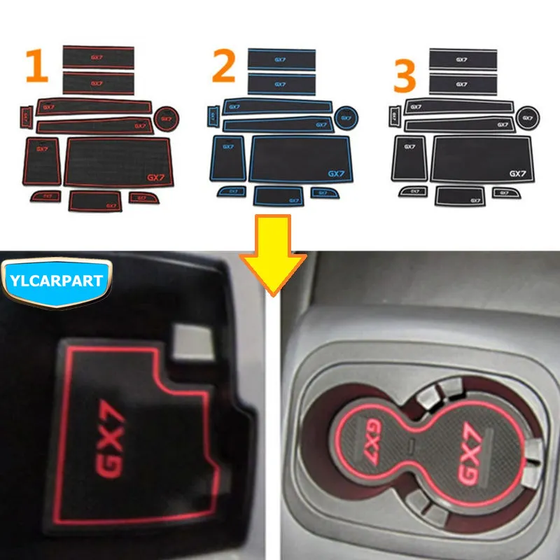 Для Geely Emgrand X7 EmgrarandX7 EX7 SUV, автомобильные ворота слот/подстаканник коврик/крышка/Накладка