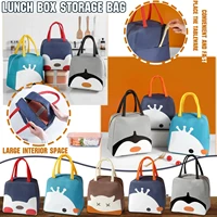 cartoon cute childrens lunch box bag insulated fresh keeping food storage bag large capacity portable travel working bento box
