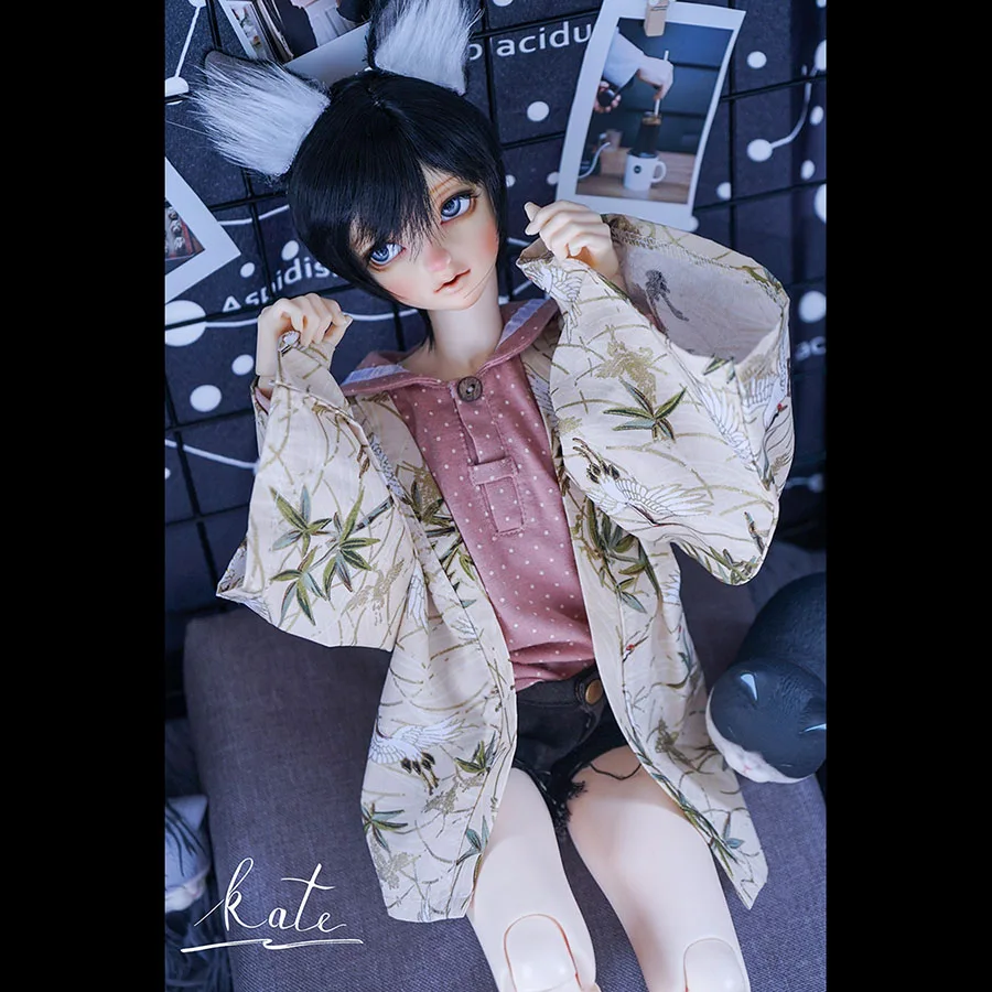 

Cateleya December new BJD SD Doll top Clothes Kimono style top Cotton material