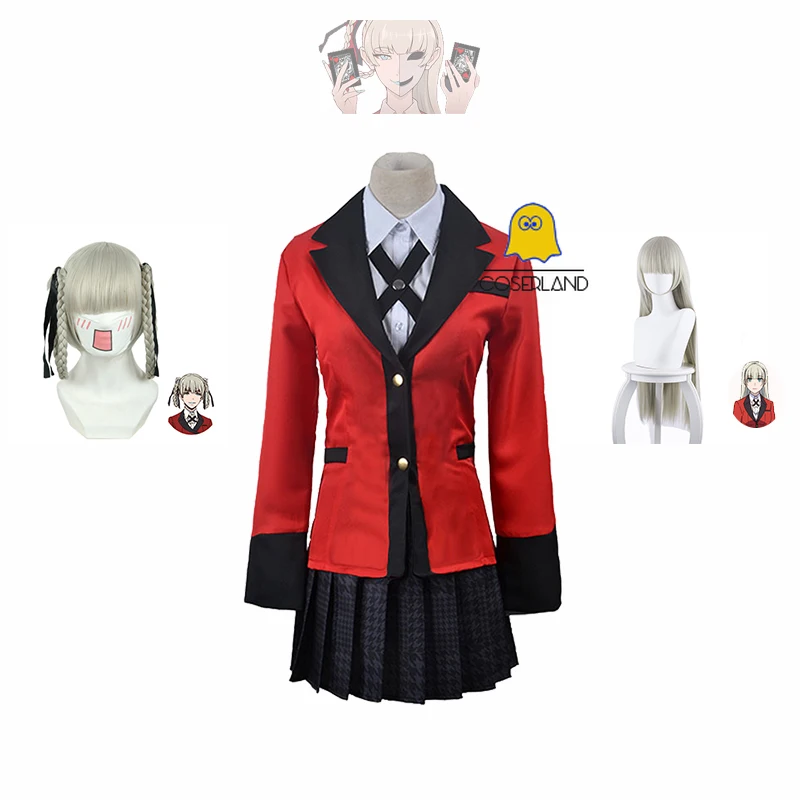 Kakegurui Momobami Ririka Косплей Костюм Kirari Униформа Хэллоуин Харадзюку платье женская