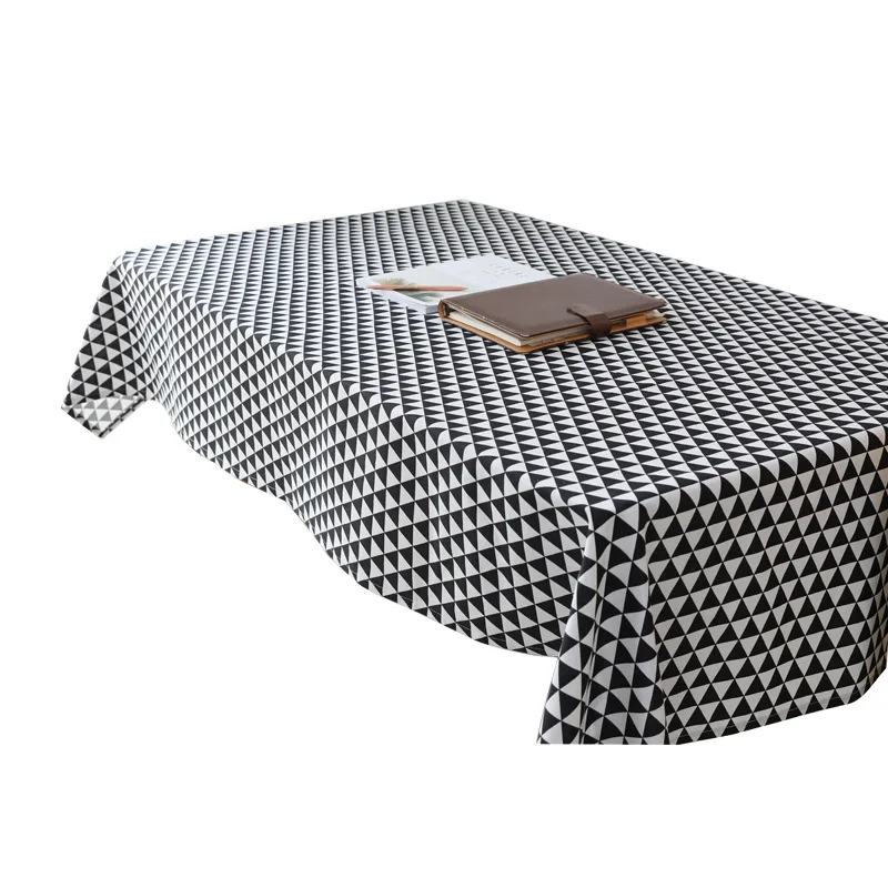 Черно-белые полосатые скатерти новый стиль декоративная элегантная