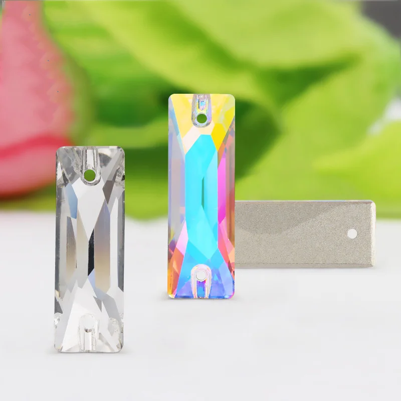 

Shiny Rectangular Glass Flat back Loose Rhinestones For Clothes Decorations Rhinestones For Needlework Crystal DIY Craft