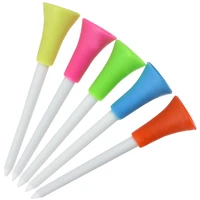 50 pcs golf tees 83mm mix colors plastic pole durable rubber cushion top golf ball holder training accessories thankslee