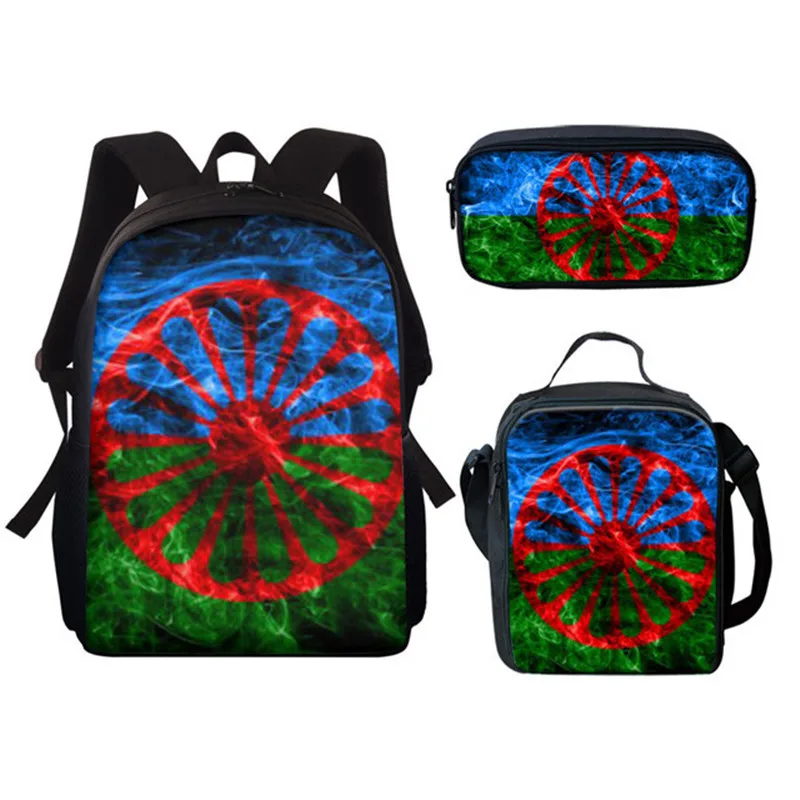3Pcs/Set School Bag Flag Of The Oromo People Oromoo Printing for Kids Boys Girls Stylish Casual Book Bag Student School Bookbag