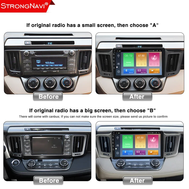 2din 4 + 64G Android 10 0 4G lte Автомобильный DVD Радио GPS навигационный плеер для RAV4 Rav 2013-2018 Wifi