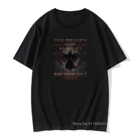 norse viking t shirts fear not death raven warrior t shirt man comfortable tops novelty purified cotton tees