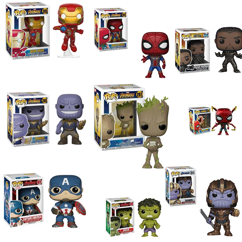 FUNKO POP Marvel Мстители Стэн Железный человек фигурка Тора ПВХ Коллекция Модель