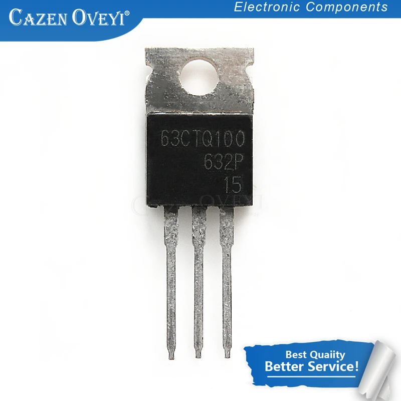 10pcs/lot 63CTQ100 TO-220 63CTQ100PBF 100V 63A In Stock | Электронные компоненты и принадлежности