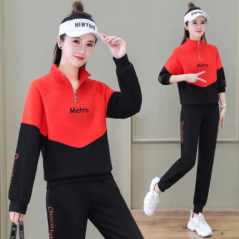 

Suit fashion leisure suit women's spring and autumn 2021 two piece suit with loose collar and thin body