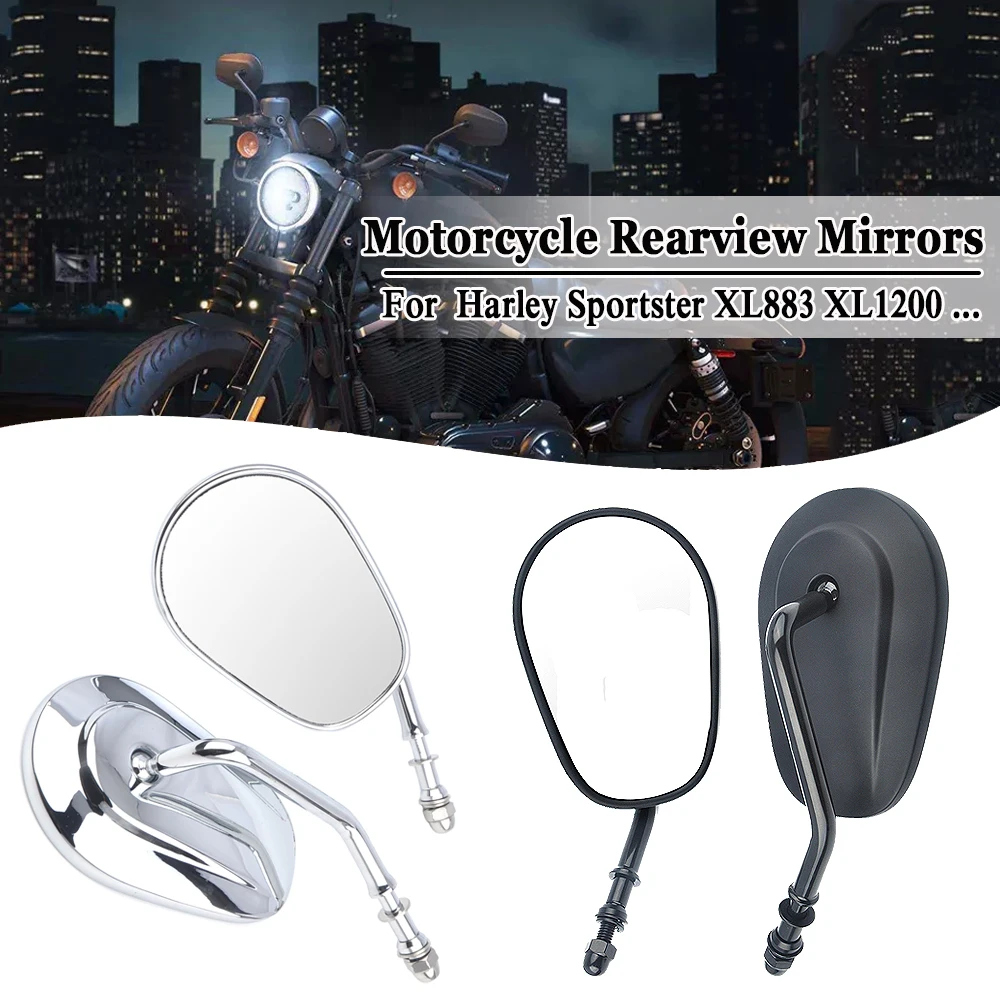 

Motorcycle Rearview Mirrors For Harley XL Sportster 1200 XL883 XL1200 Custom Road King Fatboy Softail Dyna Bobber Street Glide