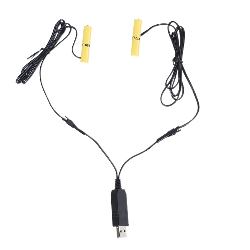 

Преобразователь от аккумулятора к электрическому AAA, любой 1-4 шт., питание от двух батарей AAA, часы, электронное устройство в USB