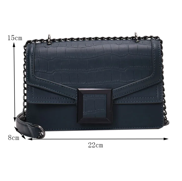 Маленькие женские сумки через плечо из искусственной кожи с каменным узором 2019